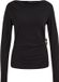 WE Fashion Dames jersey top met plooidetail en goud accent