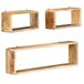 vidaXL Set de 3 étagères Cube Bois de manguier massif