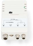 Nedis CATV-Versterker - 25 dB - 47-694 MHz - 2 Outputs - Versterkingsregelaar - Wit