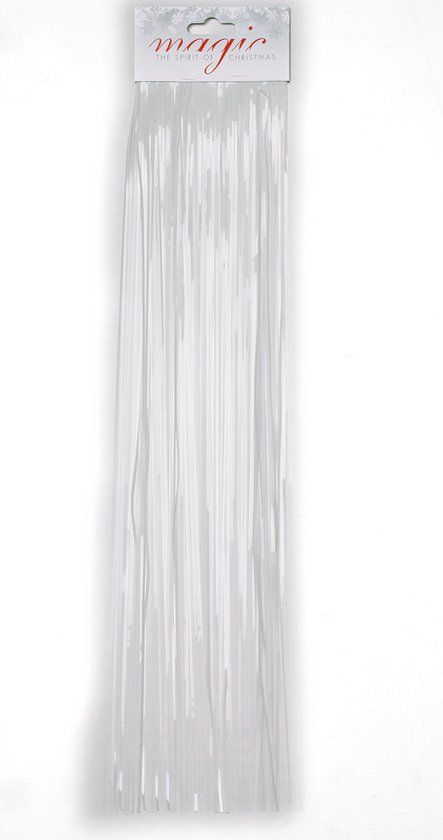 Lametta engelenhaar wit 50 cm - Witte kerstboomversiering