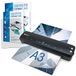 Lamineerapparaat, Waytex Lamineerapparaat, A3, A4, A5, A6, A7, Pro, snel, warm en koud, tot 2 x 125 micron, voor kantoor of thuis, verpakking met 100 A4-hoezen + 100 A3-hoezen