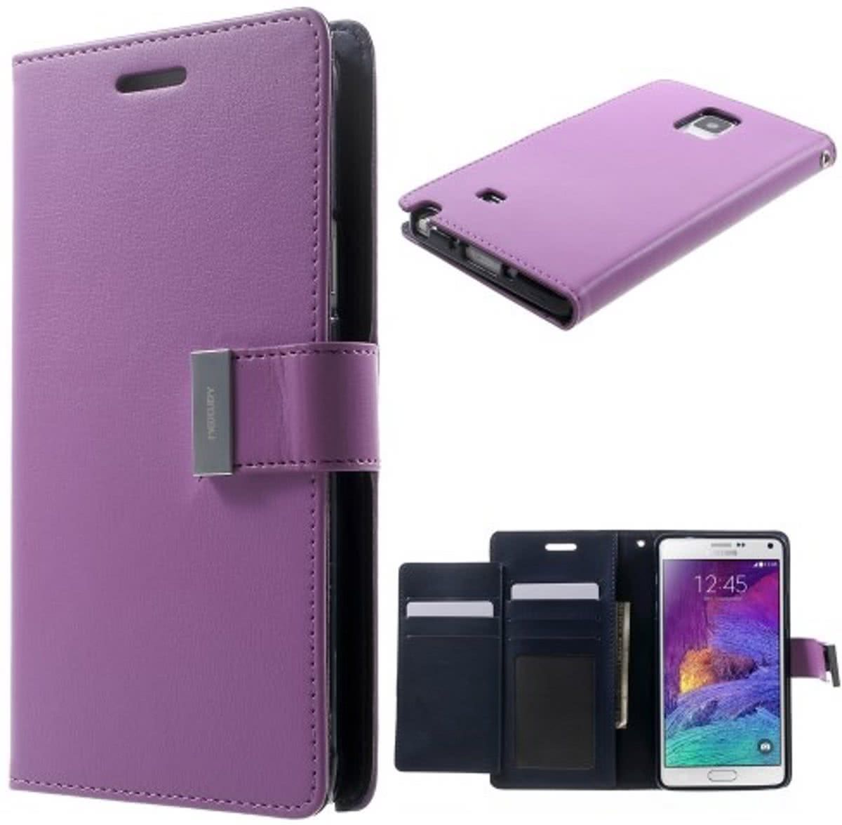 Mercury Rich Dairy wallet case Samsung Galaxy Note 3 Neo N7505 paars