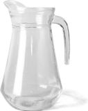 Gerimport Water karaf - schenkkan - glas - 1.3 liter - hoogte 22 cm - waterkan