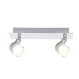 lightbulb Voltman Gyra-lamp, 2 spots, chroom, 10 W, 700 lm, 3000 K, IP44