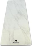 Markenlos Bol Yogamat van natuurlijk rubber, antislip, met microvezeloppervlak, machinewasbaar, 183 x 68 cm, wit