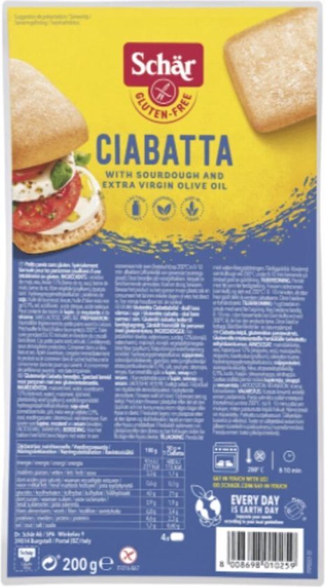 Schar Ciabatta Broodjes 200gr