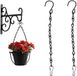 Unyqoos® Verstelbare zwarte metalen hangkettingen voor planten en decoratie, 2 stuks
