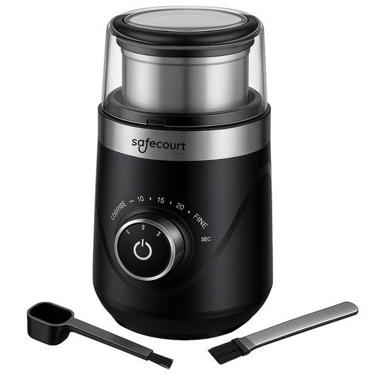 Safecourt Kitchen Elektrische Koffiemolen pro - Zwart - BPA-vrij - 200W - 400 ml