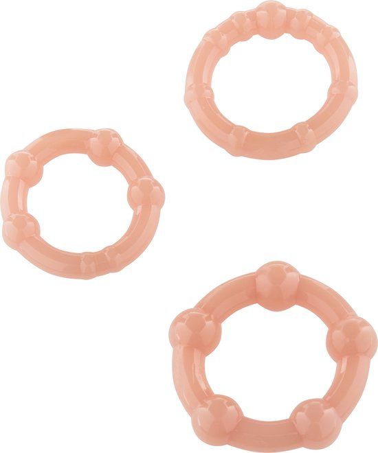 Eros Scala Playhouse Stay Hard Selection - Cockring - 3 stuks - Beige
