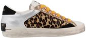 Crime London 23004aa9 Distressed Lage Sneakers Vrouwen Suède Panterprint EU 38