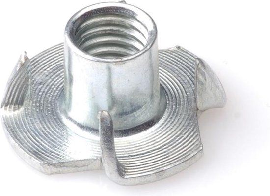 Hoenderdaal Fasteners Hoenderdaal Inslagmoer Verzinkt M8 voor Hout (100 stuks)