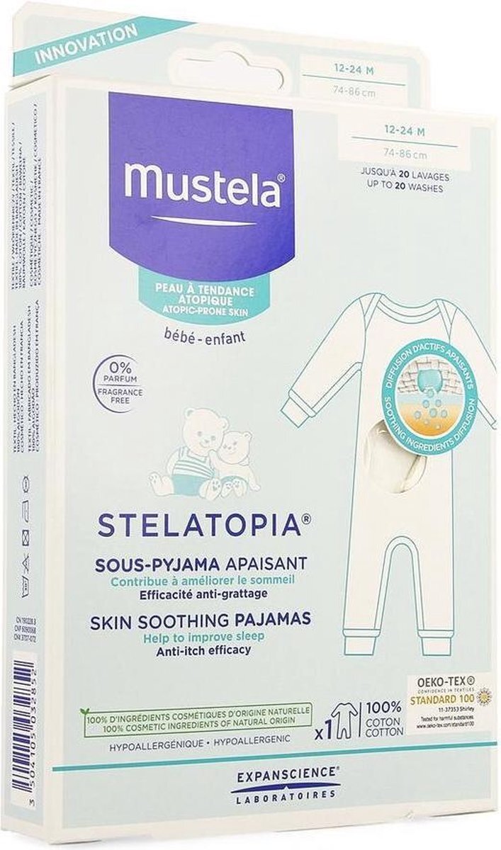 Mustela Ba(c)ba(c) Stelatopia Skin Shooting Pajamas (atopic-prone Skin) 12-24 Months / 74-86cm