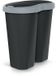 Compacta R Duo Poubelle - Poubelle 40L - un compartiment deux couvercles - gris / noir