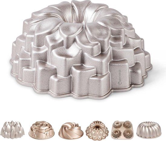 Bundt Cake Pan - 24cm - Non-Stick - 2L - Round - Silver