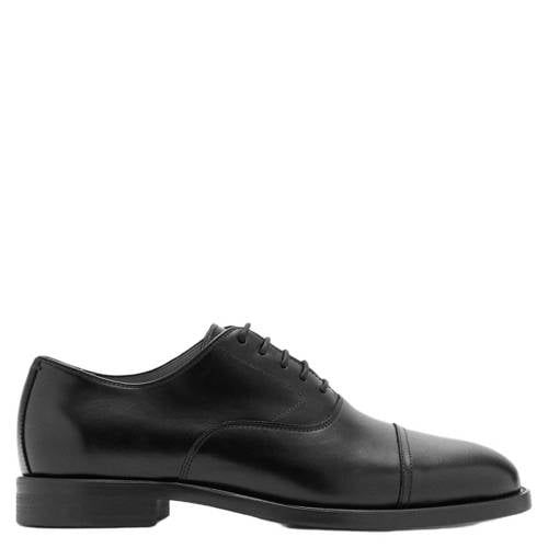 Mango Man leren veterschoenen - zwart