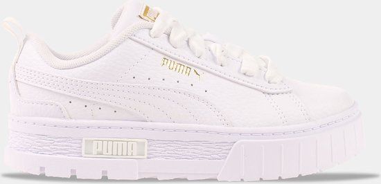 Puma Mayze Lth Ps Sneakers Kinderen Wit Maat 30