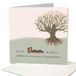 Originele houten wenskaart - cadeaukaart voor bijzondere felicitaties, motief "boom des levens - uniciteit", verjaardagsbillet, wenskaart, wenskaart, spreukkaart, ansichtkaart