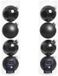 Decoris Kerstballen - 8 stuks - Zwart - 10 cm Diameter - Glas