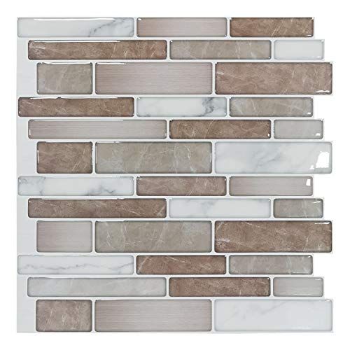 Art3d 10-vel Peel and Stick Tiles Premium 3D Tegels Backsplash - Marmer Ontwerp