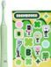 BOOMBRUSH Kiddy Brush - Elektrische Tandenborstel Kinderen - Sonische Tandenborstel incl. Stickers - Groen - 40 Dagen Batterij - Duurzaam