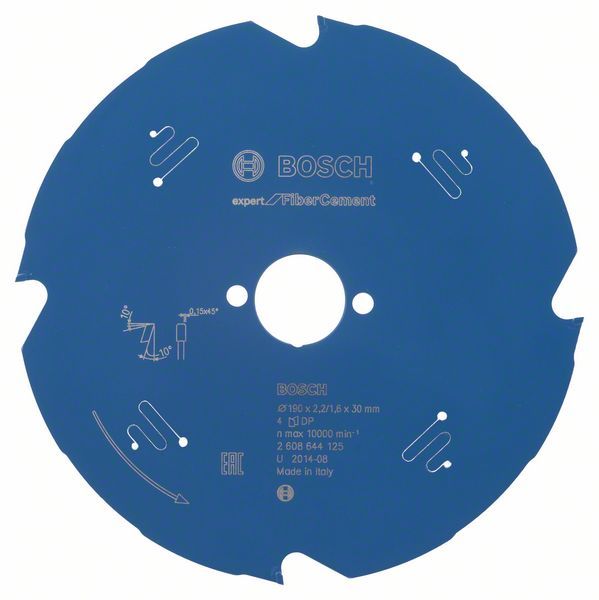 Bosch 2 608 644 125 Cirkelzaagblad - 10000 rpm - 1,6 mm - 1 stuk