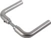 Ami Poignée de porte - Modèle L - 123x60mm - aluminium F-1 - 54-61mm épaisseur de porte