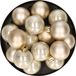 Decoris petites boules de Noël - 32x pièces - perle claire/champagne - 4 cm - plastique