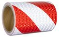 Omgoods - Bande réfléchissante rouge et blanc, 15 cm x 20 m