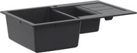 vidaXL Keukenspoelbak Dubbele Bak Graniet Grafiet 80 x 50 x 30,5 cm