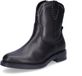 Tamaris - Dames - Enkellaarzen - Leer - Zwart - Maat 38