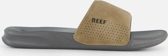Reef One Slidegrey/Tan Heren Slides - Grijs/Cognac - Maat 45