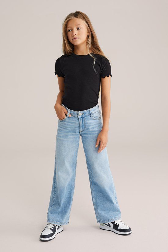 WE Fashion Meisjes geribd T-shirt, 2-pack