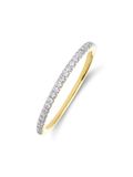 Lucardi Dames 14 karaat geelgouden ring met lab grown diamant 0,155ct