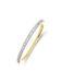Lucardi Dames 14 karaat geelgouden ring met lab grown diamant 0,155ct