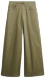 Superdry Baggy chino broek voor dames olijfgroen in poedervorm W28 X L30