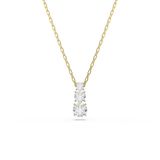 Swarovski Stilla Attract hanger, Ronde slijpvorm, Wit, Goudkleurige toplaag