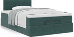 Maison Exclusive - Cadre de lit ottoman avec matelas vert foncé 120x200cm velours