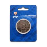 MociLab - FC Barcelona officieel verzamelstuk, speciale editie Supporter, gegraveerd wapen in reliëf, bronzen ballon, opschrift Força Barça, cadeau voor fans, officiële licentie