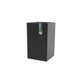 EDA - Volcania'Up 36 L vierkante pot - Imitatiesteen decor - Enkelwandig - Wateropslagzone - 29,5 x 29,5 x 49,5 cm - Antracietgrijs