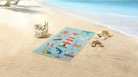 Good Morning Sailor Strandlaken - 75x150 cm - Aqua