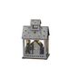 Konstsmide Houten led-silhouet "Huis en markt", wit, 6 uur timer, 10 warmwitte diodes, werkt op batterijen, binnen, 2 x AA 1,5 V (niet inbegrepen) - 3278-210