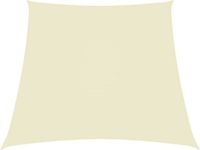 vidaXL Zonnezeil trapezium 2/4x3 m oxford stof crèmekleurig