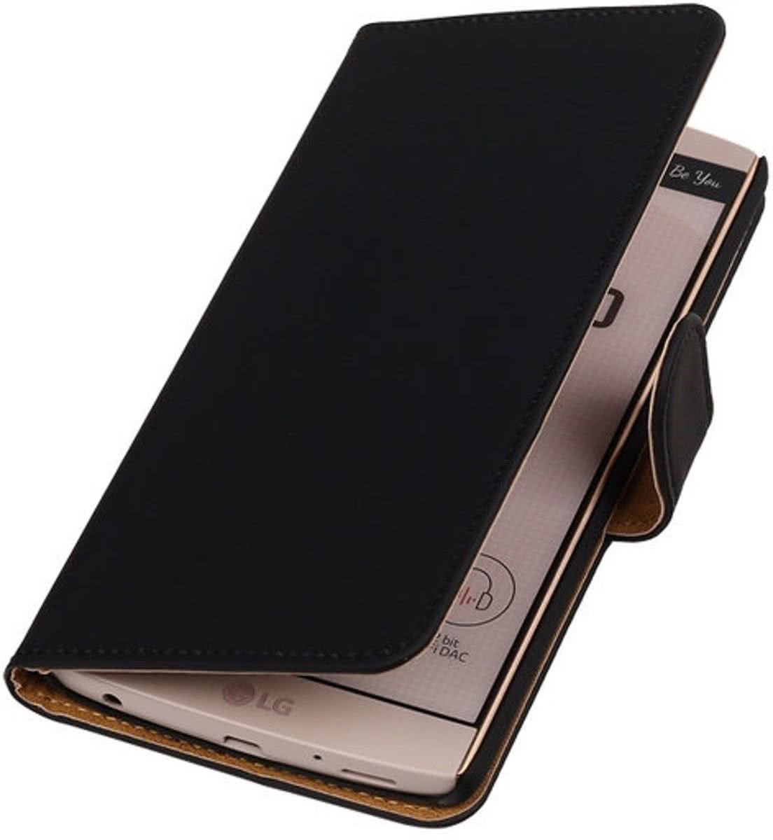 Best Cases LG V10 - Effen Zwart Booktype Wallet Hoesje