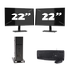 Atrust t176 USFF - Intel Atom x5-E8000 - 8Go RAM - 256Go SSD - Windows 11 + 2x 22 pouces Moniteur