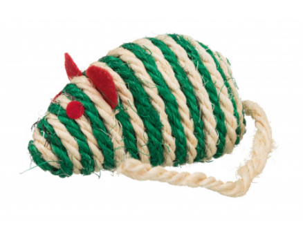 TRIXIE Sisal Mouse XXL - 3 stuks - 10 cm
