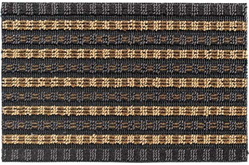 ID Mat 40601001 Solido Bi-Bande voetmat - 60 x 40 cm - bruin/beige