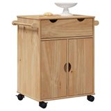 vidaXL Keukentrolley OTTA 59x45x80 cm massief grenenhout
