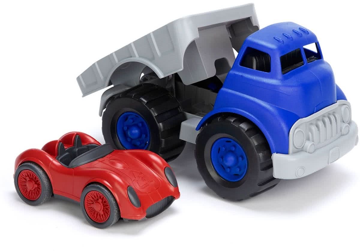 Green Toys vrachtwagen met raceauto
