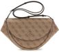 GUESS Coleen Logo Convertible Xbody Bag Latte Logo Lichtbruin