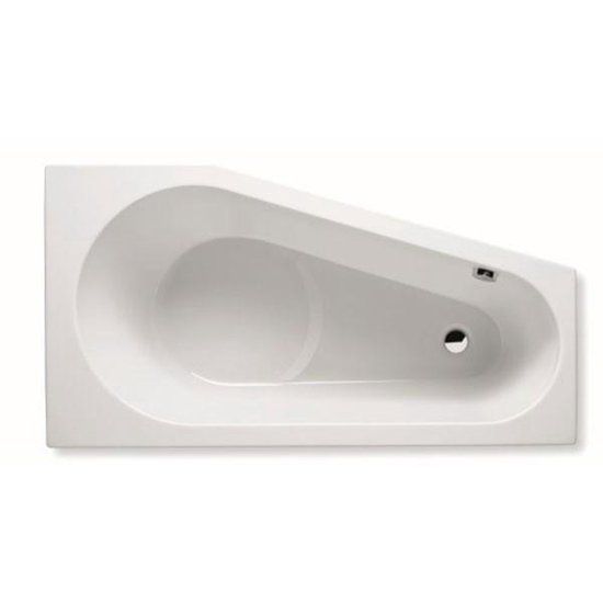 Riho Delta Vijfhoek Douchebad - 150x80cm - Links - Glans Wit